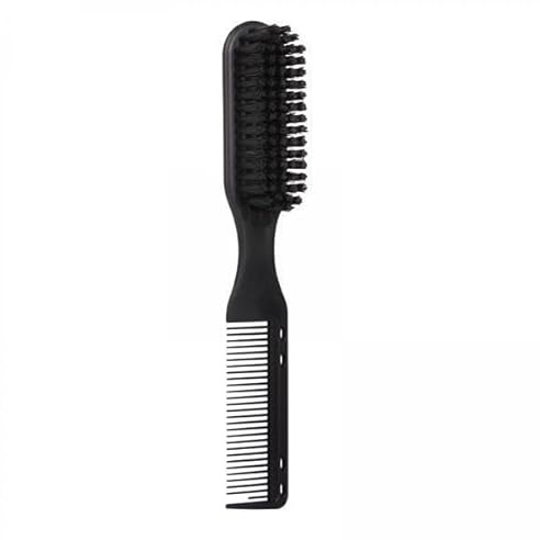 Professionelle Haarstyling-Werkzeuge mit Bürste und Kamm für Damen und Herren, Doppelkopf-Design, PP- und Nylonborsten, 17 cm, 2 Stück