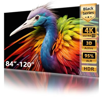 NothingProjector Beamer Leinwand, 100 Zoll ALR CLR, 4K Ultra HD Laser TV Bildschirm, Wandmontage, Umgebungslicht abweisend, Wandbefestigung Projector Screen für Ultrakurzdistanzprojektor Heimkino