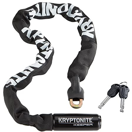 Kryptonite Keeper 785, Kettenschloss mit integriertem Schlosskopf, 7 mm gehärteter Manganstahl, Sicherheitslevel 5/10, für Fahrräder und Scooter; Gewicht 1,59 kg, Länge 85 cm