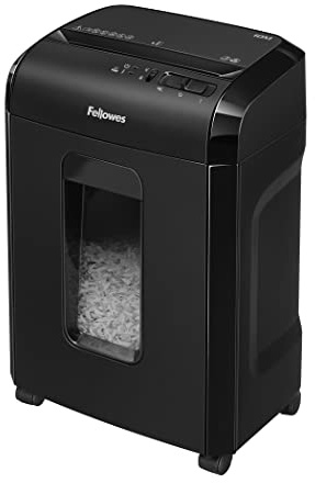 Sicherheitsstufe P5 Aktenvernichter: Fellowes Microcut (2000+ Partikel/A4), 10 Blatt, Powershred 10M, Büro/Homeoffice, 19L Papierkorb, Sicherheitssperre, schwarz