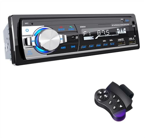 RDS Autoradio Bluetooth 5.0, CENXINY Auto Radio Bluetooth Freisprecheinrichtung, 4x65W 1 Din Autoradio mit Uhr/Fernbedienung MP3 Player unterstützt 2 USB/AUX-Eingänge/TF/SD/FM/iOS Android(Keine CD)