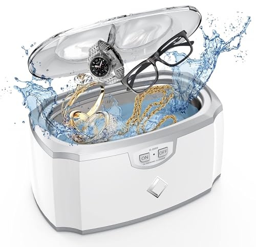 LifeBasis Ultraschallreinigungsgerät 420ml Brillenreinigungsgerät 45kHz 30W | Ultraschallgerät Ultrasonic Cleaner Ultraschallreiniger mit Uhrenständer für Brillen Schmuck Uhren Zahnersatz Pinsel Messer