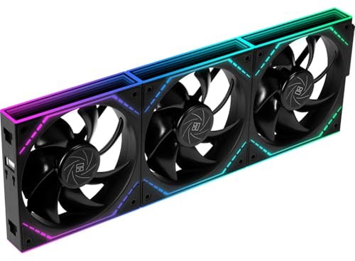 THERMALRIGHT TL-M12Q X3 120mm PC Gehäuselüfter, 2000U/min Hohe Luftzirkulation, ARGB Daisy-Chain, Infinity-Mirror-Licht, 3 Stück