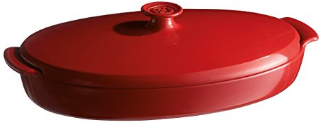 Emile henry piatto per cottura al cartoccio - papillote - colore grand cru - rosso mattone cm. 41x24 litri 2,20 eh348443