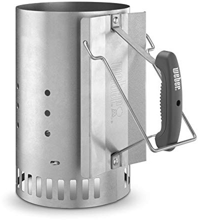 Weber Anzündkamin, Rapidfire Starter - Groß (32cm Höhe), kompakter Grillanzünder mit zwei Griffen, für alle Holzkohlegrills ab Ø 47cm, Anzündhilfe für Holzkohle, Briketts - (7416)