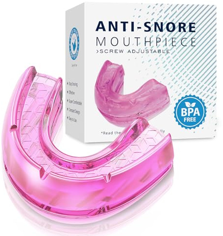 Schnarchstopper Anti Schnarch, Schnarchschiene Gegen Zähneknirschen und Schnarchen für MäNner Und Frauen(Pink)