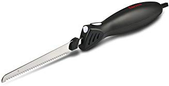 Girmi CT10 Elektrisches Messer, 45 W, DC-Motor, 2 Edelstahl-Messersets, Schwarz
