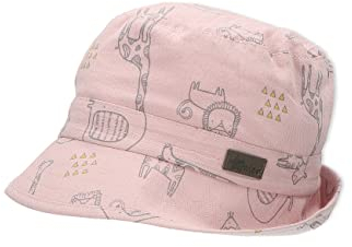 Sterntaler Baby Unisex Hut Baby Fischerhut Zoo Hut - Babyhut, Kinderhut, Babymütze mit Rundumschirm und Tiermotiven - waschbar - rosa, 47
