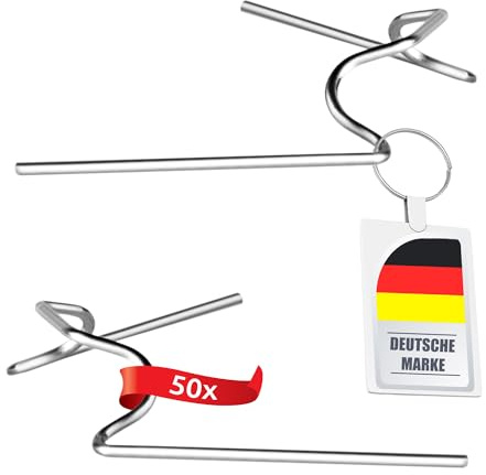 ECENCE 50 Gewächshaus-Klammern Edelstahl verzinkt Rostfrei und Sturmfest für Gewächshaus & Glashaus Hohlkammerstegplatten 95mm x 35mm