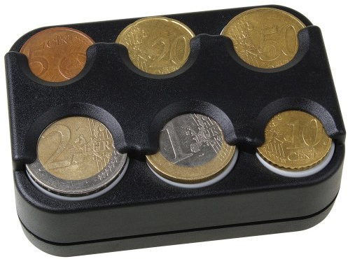 foto-kontor Euro Münzhalter Münzbox 6 Fächer selbstklebend HR 857