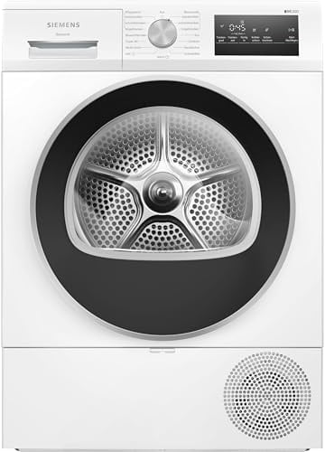 Siemens iQ300 Wärmepumpentrockner 8 kg autoDry WT45HV0EM | Schonend trocknen mit autoDry, super40-Programm, easyClean Filter für schnelle Pflege, großes LED Display für beste Übersicht