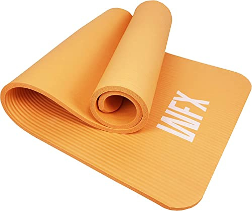 #DoYourFitness x World Fitness | Fitnessmatte Yogini | 183x61x1cm | Phthalatfrei & rutschfest | Gymnastikmatte ideal für Yoga, Pilates, Fitness, Outdoor im Studio & zu Hause | Orange