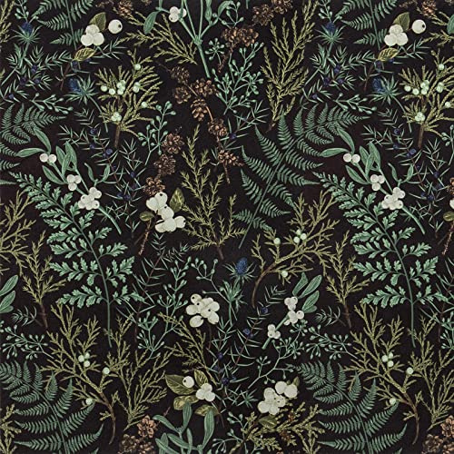 VaryPaper Tapete Blätter Blumentapete Vintage 44.5cmx800cm Tropische Blätter Schrankaufkleber Schwarz Möbelfolie Wasserfest Selbstklebende Folie Retro Klebefolie Tisch Wandtapete Wohnzimmer Bad Deko