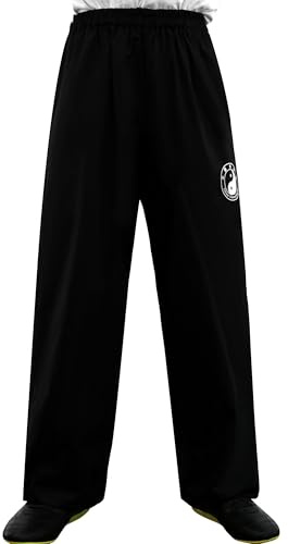 G-LIKE Kampfsport Taiji Training Hose - Chinesische Kampfkunst Chenjiagou Tai Chi Kung Fu Qigong Shaolin Weite Beine Knickerbocker Graziöse Uniform für Damen Herren (M)