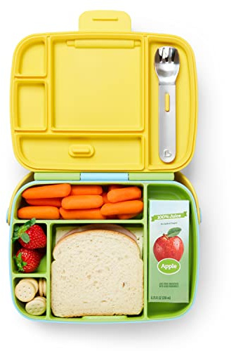 Munchkin Bento Box Brotdose für Kleinkinder mit Besteck, Grün