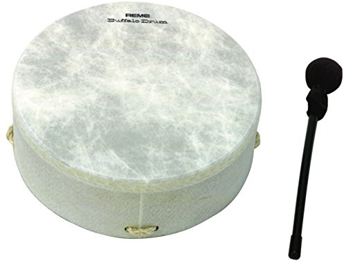 Remo World Percussion - Buffalo Drum 22 x 3,5 - Acousticon Rahmen, Fiberskyn 3 Fell, Schnurhaltekreuz, fest vorgestimmt, inkl. Schlägel - E1-0322-00