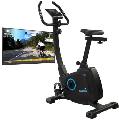 Skandika Heimtrainer Fahrrad Bragi/Cykling P6-H | Fitnessgeräte für zuhause, Fahrradergometer mit Magnetbremssystem, einstellbare Widerstandsstufen | Indoor Bike, Hometrainer, Fitness, Sport