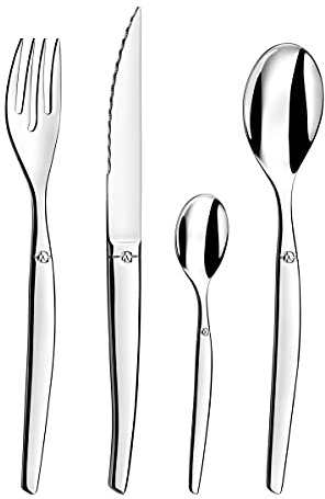 Lou Laguiole - Jet - 24-teiliges Besteckset, Spiegelstahl