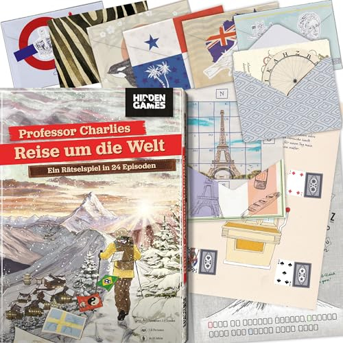 Hidden Games – Professor Charlies Reise um die Welt – Rätselspiel | Mit Professor Charlie in 24 Episoden um die Welt – Rätsel für die ganze Familie, immer wieder spielbar.