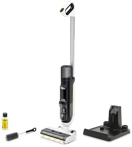 Karcher Saugwischer FCV 3, kabelloser Saugwischer mit 3 Reinigungsmodi, Akkulaufzeit: ca. 30 min, Flächenleistung pro Akkuladung: ca. 130 m², Weiß