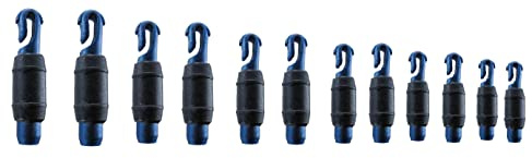 blntackle76 Set: 12 Stück 1,25mm-2,60mm Stonfo Spitzenstonfo - Spitzenadapter für Kopfruten Stipprutenaufsatz Spitzenöse + gratis Petri Heil! Aufkleber