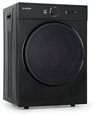 Klarstein Jet Set Wäschetrockner, 1020 W, freistehend/Unterbau, EEK C, 3 kg, Ablufttrocknung, Wärmewahl, Timer, Kompakt: 49 x 69 x 47,5 cm (BxHxT), Edelstahltrommel, schwarz