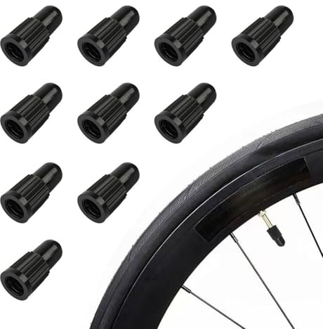 10 Stück Ventilkappen Fahrrad Französisch, Tubeless Ventil, Ventiladapter Kapern, Rad Ventile für Dunlop, Mountainbike Ventildeckel