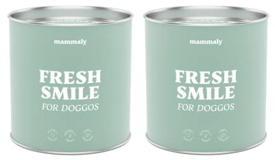 10-in-1 Zahnpflege Leckerli für Hunde - Fresh Smile 220 Snacks (650g) von mammaly - Gegen Mundgeruch, Zahnstein mit Pfefferminz, Seealge, Vitamin C, Petersilie u. v. m. für Maulhygiene, Mundpflege