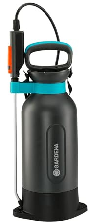 Gardena Drucksprüher 5l Comfort: Drucksprühgerät mit integrierter Trittfläche, Lanzengriff inkl. Verriegelungsfunktion, Schultertragegurt und Überdruckventil (11130-20)