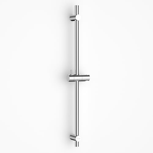 Duschstange 70cm Edelstahl DETBOM, Duschkopfhalterung 360° Drehbar, Chrom | Brausestange mit höhenverstellbarer Duschkopfhalterung und variablen Wandbefestigungen für bestehende Bohrlöcher, Duschset