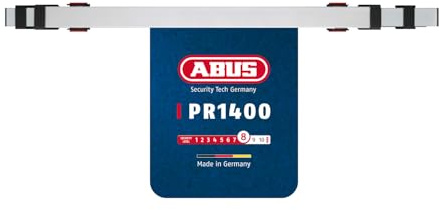 ABUS Panzerriegel PR1400 - Einbruchschutz für nach innen öffnenden Nebentüren wie Kellertüren, Lagertüren, Garagentüren - ohne Zylinder - silber
