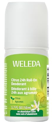 WELEDA Bio Citrus 24h Deo Roll-on, natürliches Naturkosmetik Deodorant mit frischem Zitronen Duft, wirksamer Schutz vor Körpergeruch, 24 Stunden zuverlässig ohne Aluminium (1 x 50 ml)