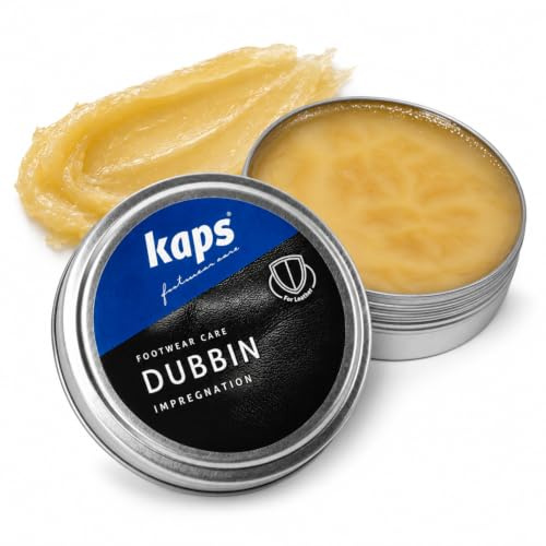 Lederfett für Stiefel & Schuhe, Wasserdichtes Lederwachs - Kaps | Traditionelles Dubbin, Wandern & Arbeit, macht geschmeidig, pflegt, Regenschutz, Jacken, Taschen, Sattelzeug, Made in Europe