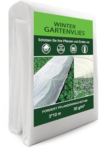 Neegool Pflanzenvlies Wintervlies für Pflanzen Frostschutz,3 x 10m Abdeckung für Pflanzen, atmungsaktives und Pflanzenschutzvlies gegen Frost, Vögel und Insekten, uv beständig