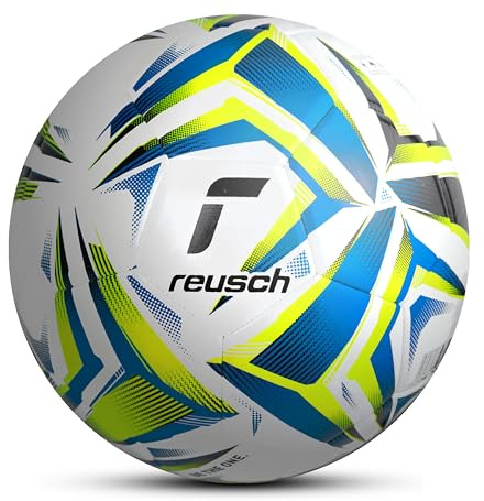 Reusch Trainingsball | robuster Fußball für Training, Schule & Freizeit | besondere Haltbarkeit, wetterfest & abriebfest, präzise Flugbahn & Kontrolle, Größe 5, Football Attrakt Silver