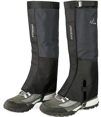 Unigear Outdoor Gamaschen,1000D wasserdichte Gamaschen, Fabric Boot Gamaschen zum Wandern, Trekking, Klettern, Jagen und Skifahren Unisex