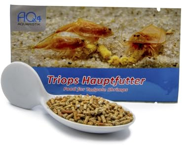 Hauptfutter für Triops - Futter für Urzeitkrebse - Futtersticks mit Gemüse, Algen und Krebstieren, 10 g - mit Anleitung