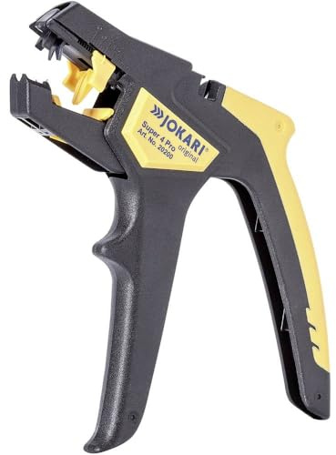 Jokari Abisolierzange Super 4 Pro (für Leiterquerschnitte von 0,2-6mm², Längenanschlag verstellbar 5-15 mm, Griff ergonomisch, Klingen auswechselbar) 460300