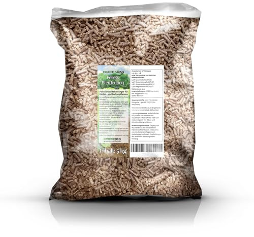 Premium Naturdünger Pellets 5 kg für Gemüse, Garten- und Balkonpflanzen, Pferdedung geruchsarm