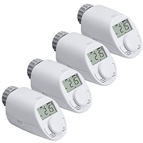 Heizkörperthermostat Modell N, neues leises Modell mit Boost Funktion, Set für 4 Räume