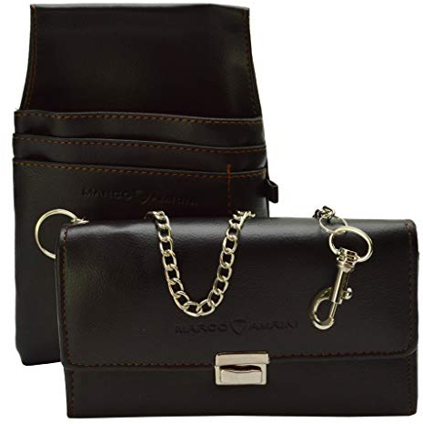 Kellnertasche Kellnerbörse Geldbörse Portemonnaie Börse mit Holster und Kette