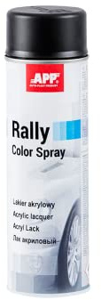 APP Rally Color Spray Acryllack | Lackspray | Sprühfarbe | Schnell trockend | Schwarz Matt | 500 ml