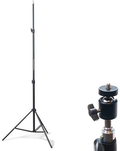 MAKA Schweres Stativ 71 bis 210 cm - Mit 360° Kugelkopf - Für Kamera und Laser - Teleskopstativ - Baustativ