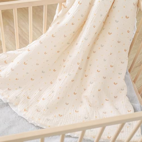 Babydecke - Kinderbettdecke - Baby Bettdecke Aus Weicher Oeko-tex Baumwolle - 100x135 - Kuscheldecke Kinder - Geburtsgeschenk Junge Mädchen - Musselin decke Mit Noppen - Baby Bettwäsche -Baumwolldecke