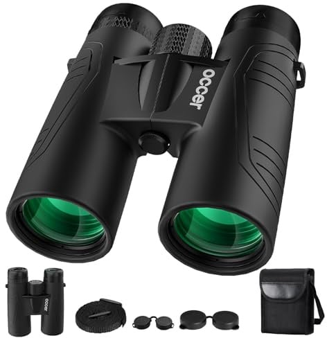 15x42 Fernglas Erwachsene für Safari - Occer Klein Fernglas mit großer Sicht - Großes Okular HD Ferngläser für Jagd Vogelbeobachtung Reisen Wildtiere Wandern