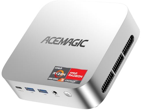ACEMAGICIAN K1 Mini PC Шin11 Pro, 16GB DDR4 256GB SSD, AMD Ryzen3 3300U(Bis zu 3,5GHz) Micro Desktop Computer Für Heimkino/Business/Office|Dual WiFi|HDMI+DP+Type-C|USB3.2×6