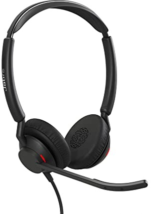 Jabra Engage 50 II schnurgebundenes Stereo-Headset mit geräuschunterdrückender 3-Mic-Technologie und USB-C-Kabel, ultraleicht - mit allen führenden UC-Plattformen wie Zoom & Unify kompatibel - Schwarz