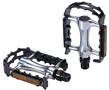 BBB Cycling City Bike Pedale flach 9/16 mit Reflektoren Aluminium Körper für alle Fahrräder BigFeet BPD-16