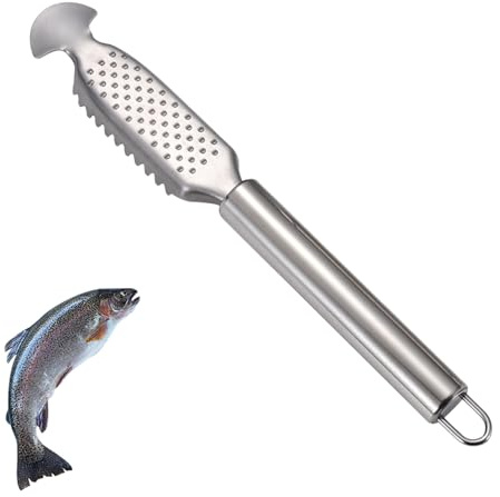 3-in-1Fischschupper,Fischentschupper Edelstahl,Multifunktionaler Fischschuppen Entferner,Scraper Entschupper für Fisch,Große Fische Fischschuppenschaber,Eingeweiden Entferner Küche Profi Werkzeug