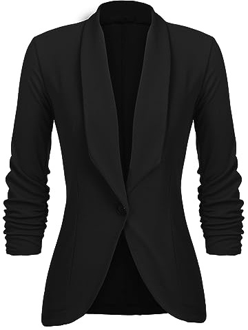 UNibelle Blazer Damen Sportlich Elegant Longblazer Business Blazer Jacke | Leichter Blazer, Tailliert, 3/4 Arm, Blaser Jackett, S-3XL